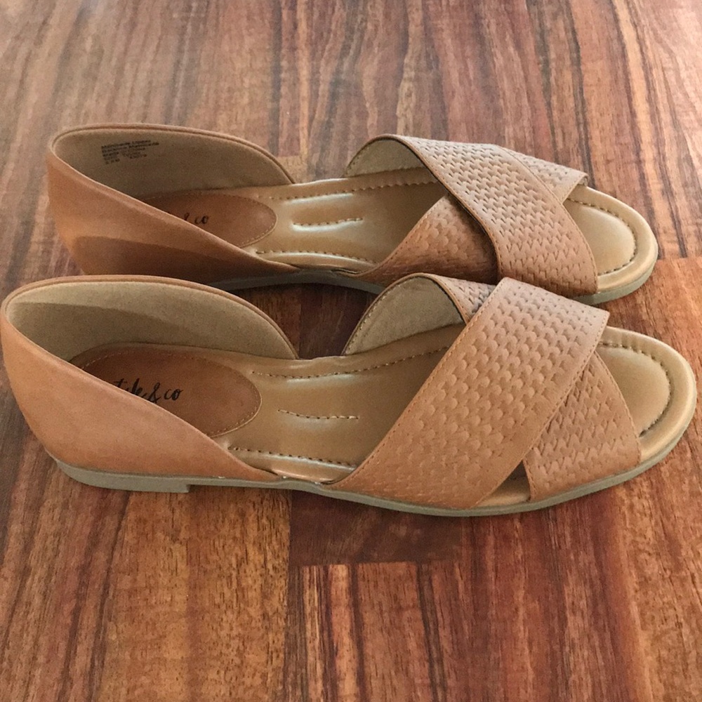 Style & Co Slip On Sandal Tan size  8.5